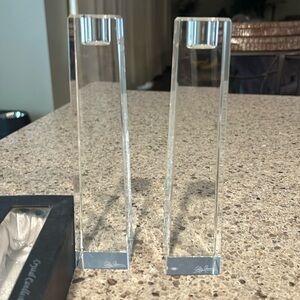Oleg Cassini crystal candlesticks